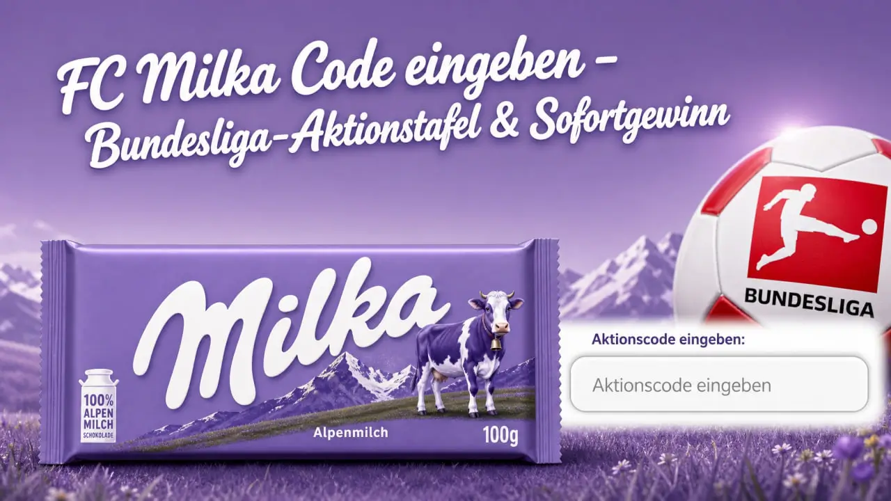 FC Milka Code eingeben – Bundesliga-Aktionstafel und Millionenarena-Sofortgewinn